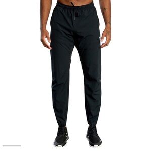RVCA Black Nylon Relaxed Fit Joggers